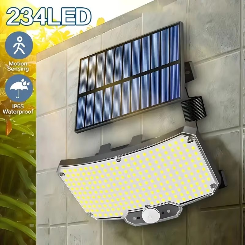 Outdoor Lighting For Garden - 234 LED Solar-Außenleuchten mit Bewegungssensor, superhell,