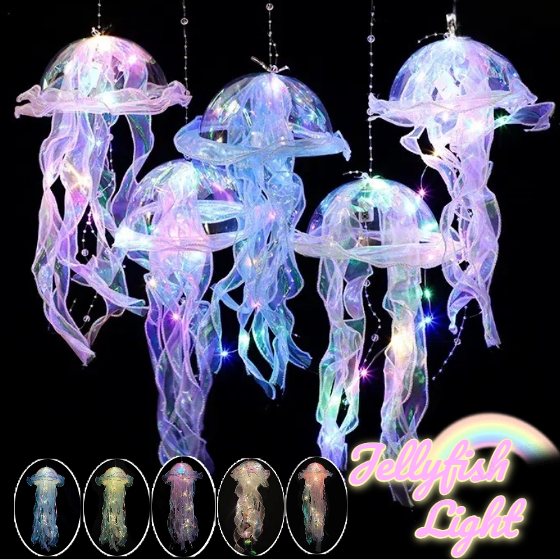 Outdoor Lighting Jellyfish - LED-Nachtlicht mit Farbverlauf und Quallen, handgefertigte