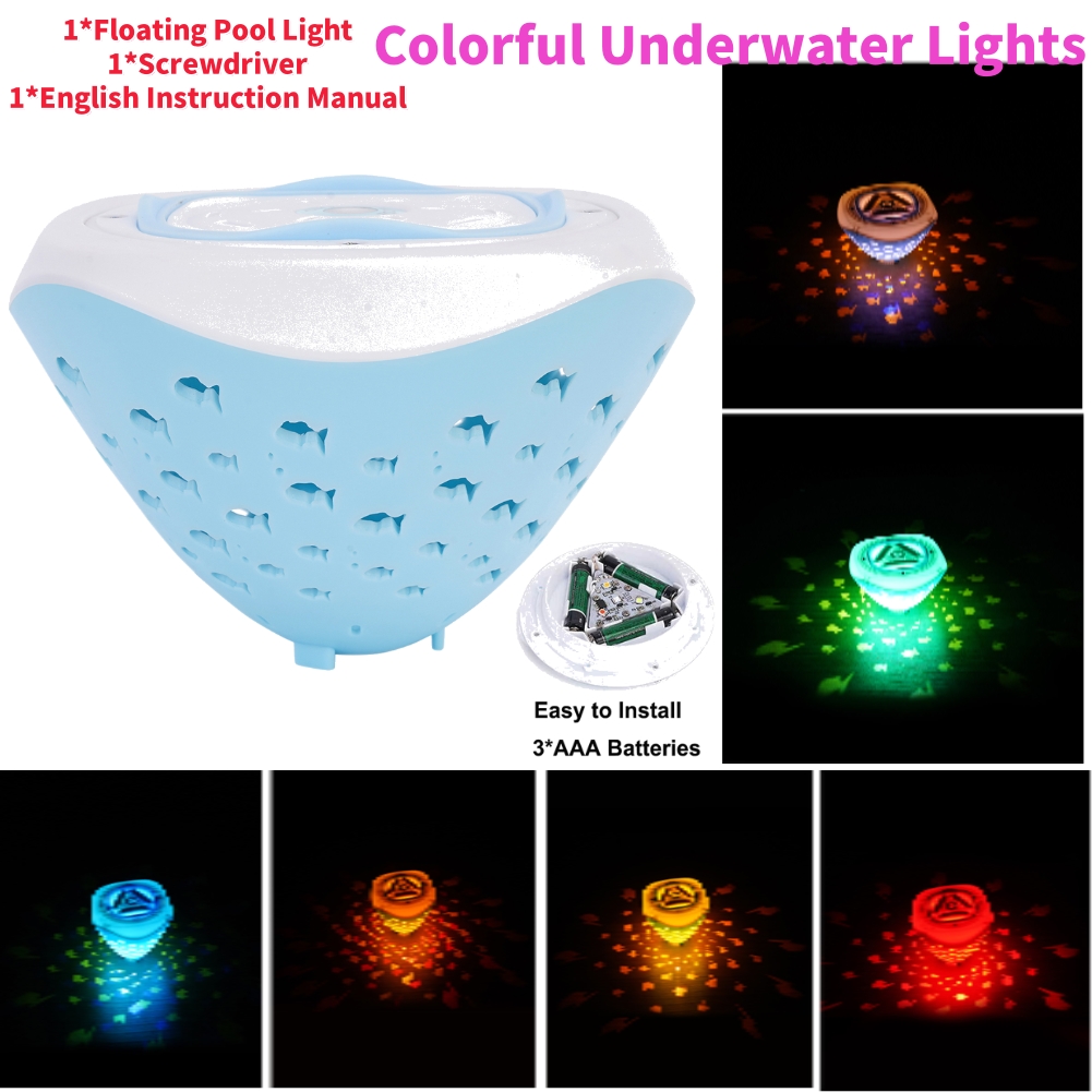 Pond Light Submersible - Bunte Unterwasserlichter, Fischmuster, Brunnenprojektor, Licht, 4