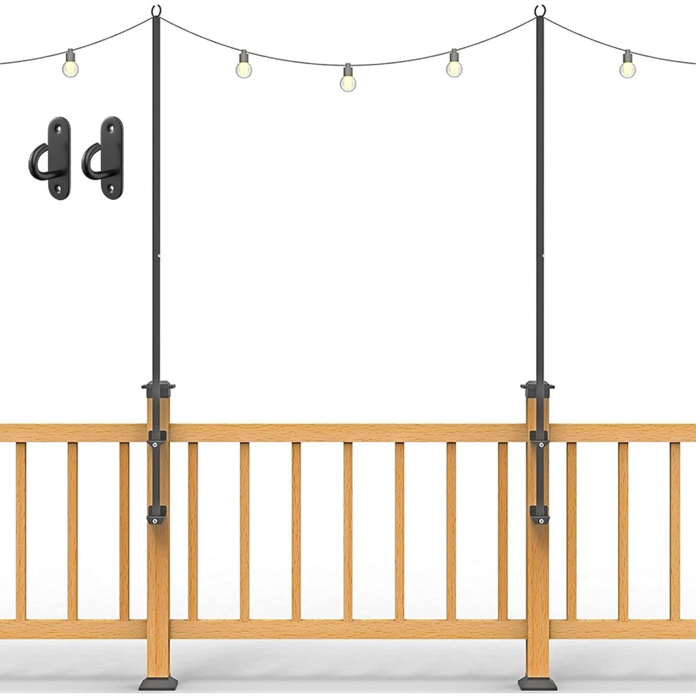 Outdoor Lighting For Garden - 2er-Pack Lichterkettenstangen – 1,8 m lange