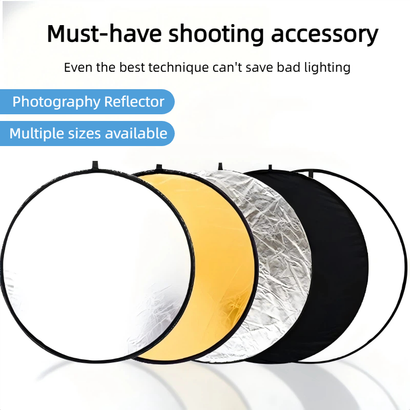 Outdoor Lighting For Photography - 2-in-1 Doppelseitiger Gold-Silber-Reflektor Tragbares Faltbares Lichtpanel