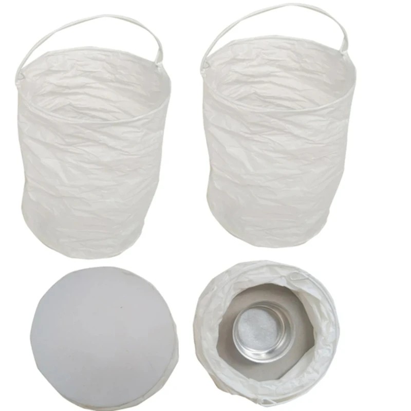 Outdoor Lighting Event - Hochwertige 4-teilige DIY Weiße Gerade Papierlaternen