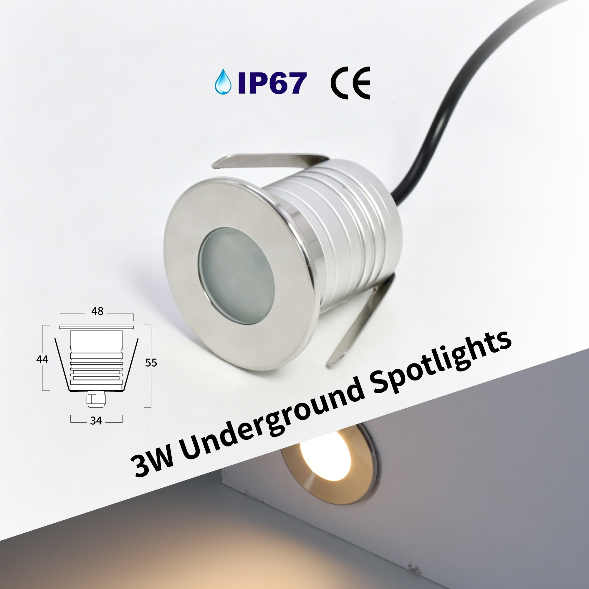 Pond Light Submersible - 3W LED Pool Licht Unterwasser Lampe