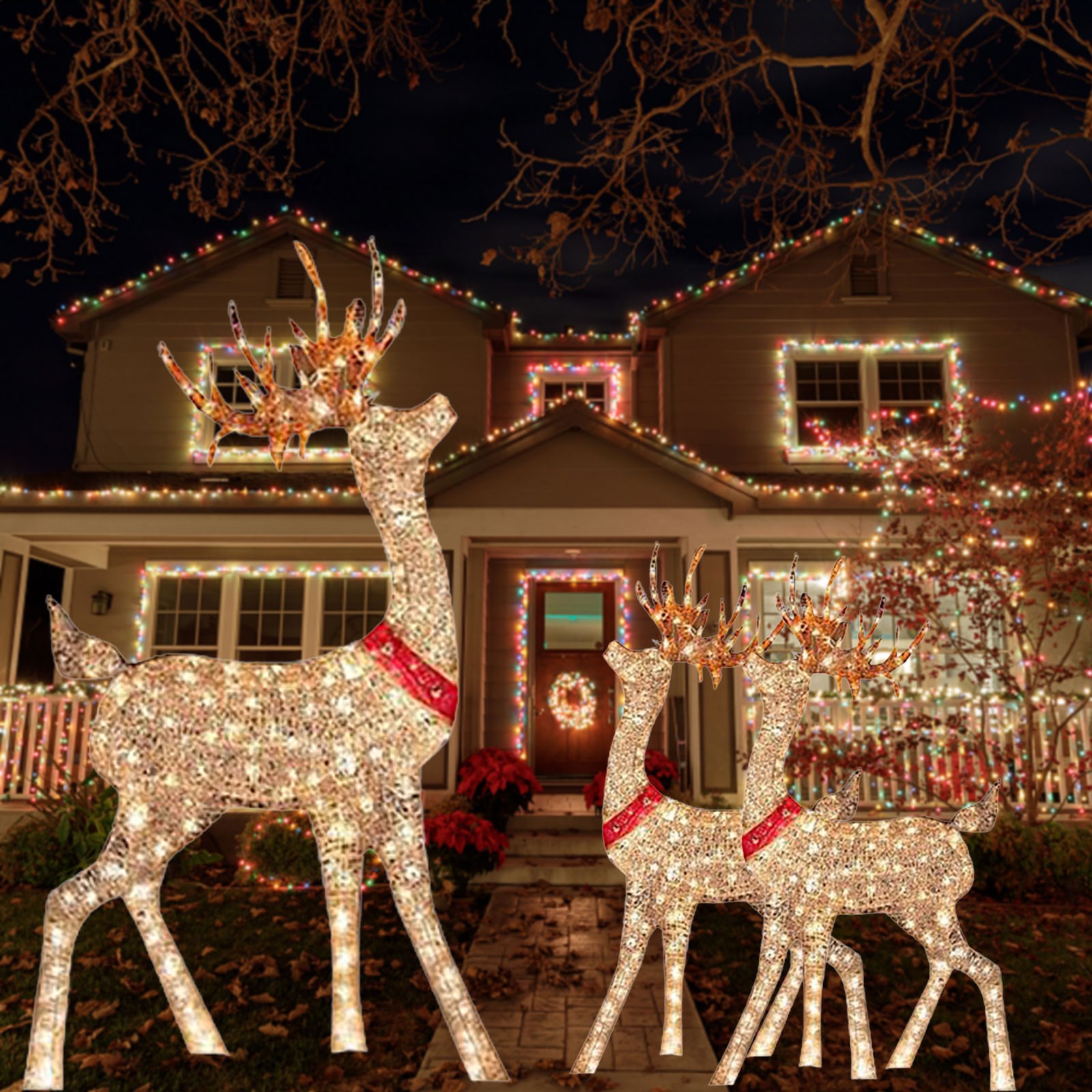 Outdoor Lighting Event - Beleuchtete Weihnachts dekoration Hirsch 1 Stück