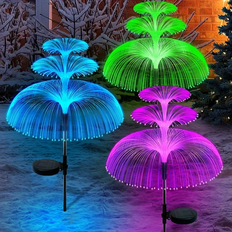 Outdoor Lighting Jellyfish - Solar-Quallen-Lichter für Außenbereich, Wasserdicht, 3/5-Schichtige Glasfaser-Dekorationsbeleuchtung
