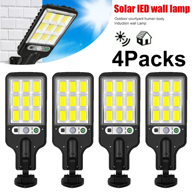 Outdoor Lighting For Garden - Leistungsstarke LED-Solar-Außenwandleuchte Wiederaufladbare Induktions-Solargartenleuchte für Terrasse,