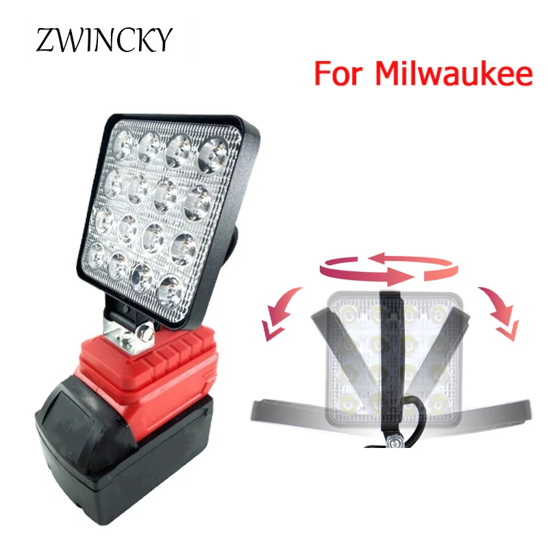 Outdoor Lighting Milwaukee - ZWINCKY Tragbare LED-Lampe für Milwaukee, 18