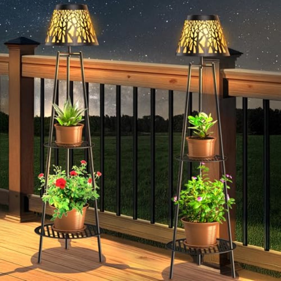 Outdoor Lighting For Garden - 2er-Pack Solar-Bodenleuchte für den Außenbereich mit