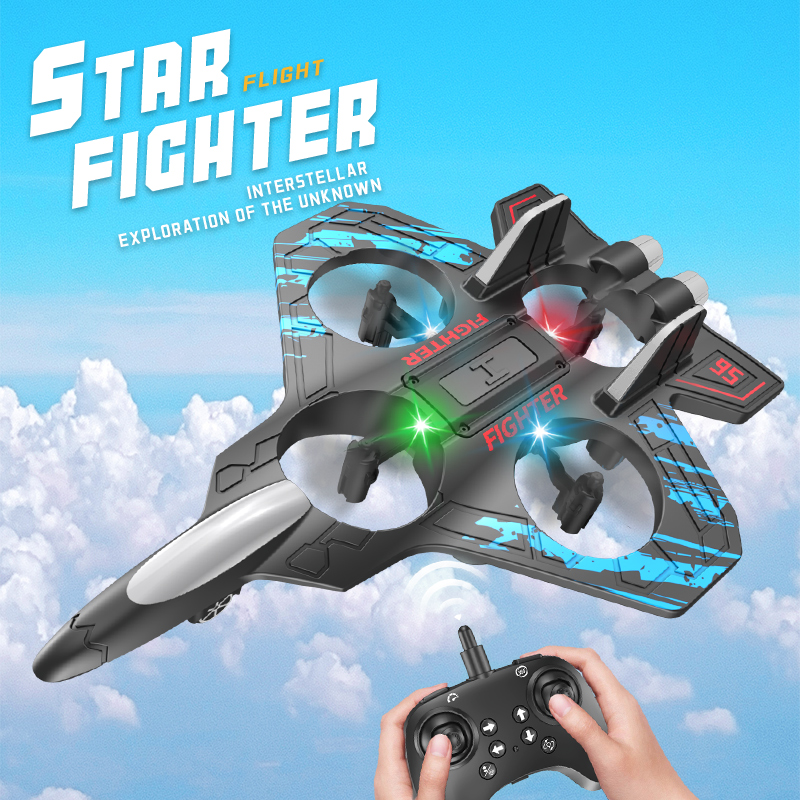 Outdoor Lighting Remote Control - 2,4G Ferngesteuerter Kampfjet Elektrischer Schaumstoff-Gleiter Stunt-Taumel-UAV
