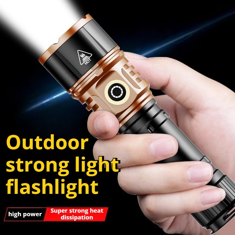 Outdoor Lighting For Camping - Starke LED-Taschenlampe mit Hoher Leistung, Typ-C-Ladung,