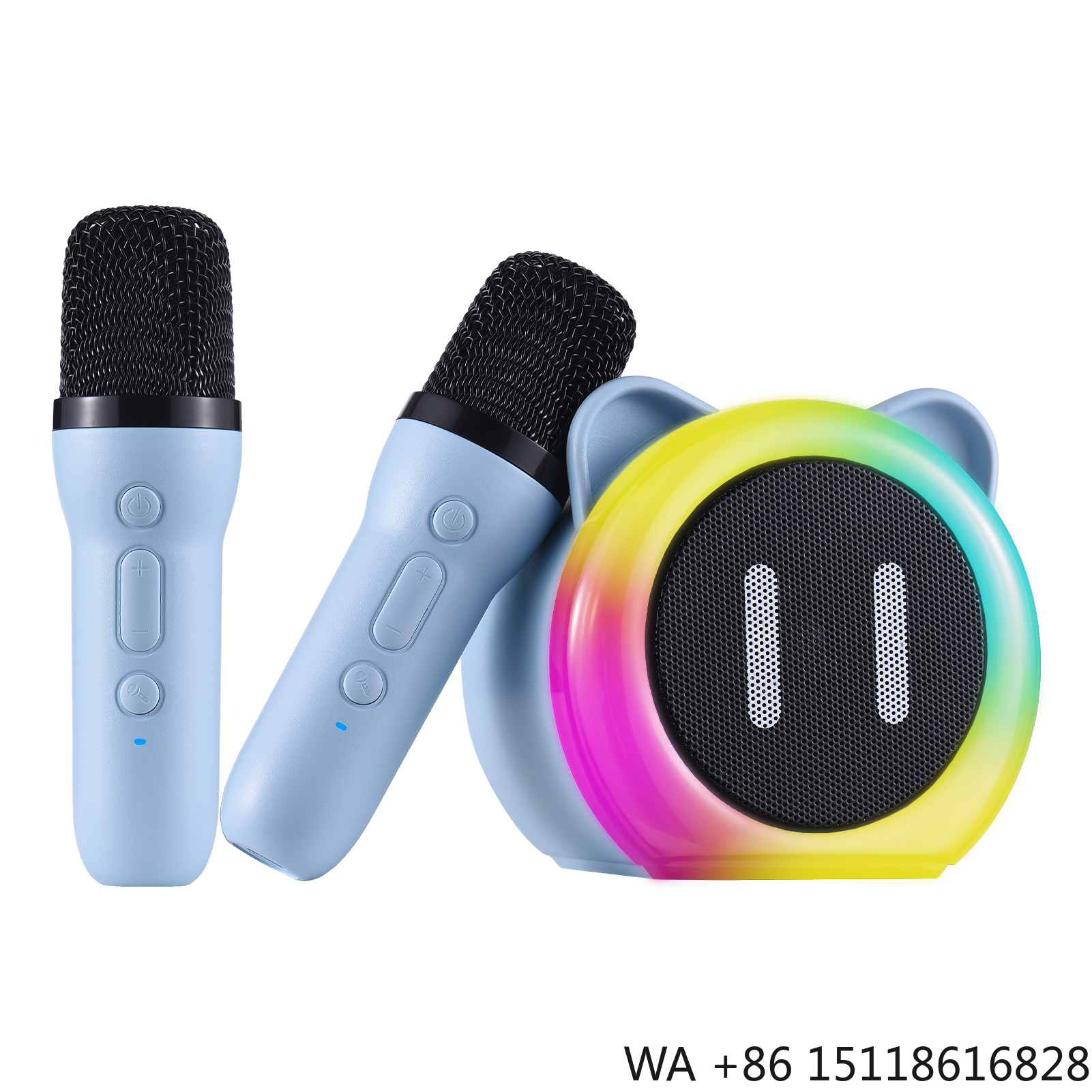 Outdoor Lighting For Garden - Karaoke-Maschine mit 2 Kabellosen Mikrofonen BT-Mikrofon