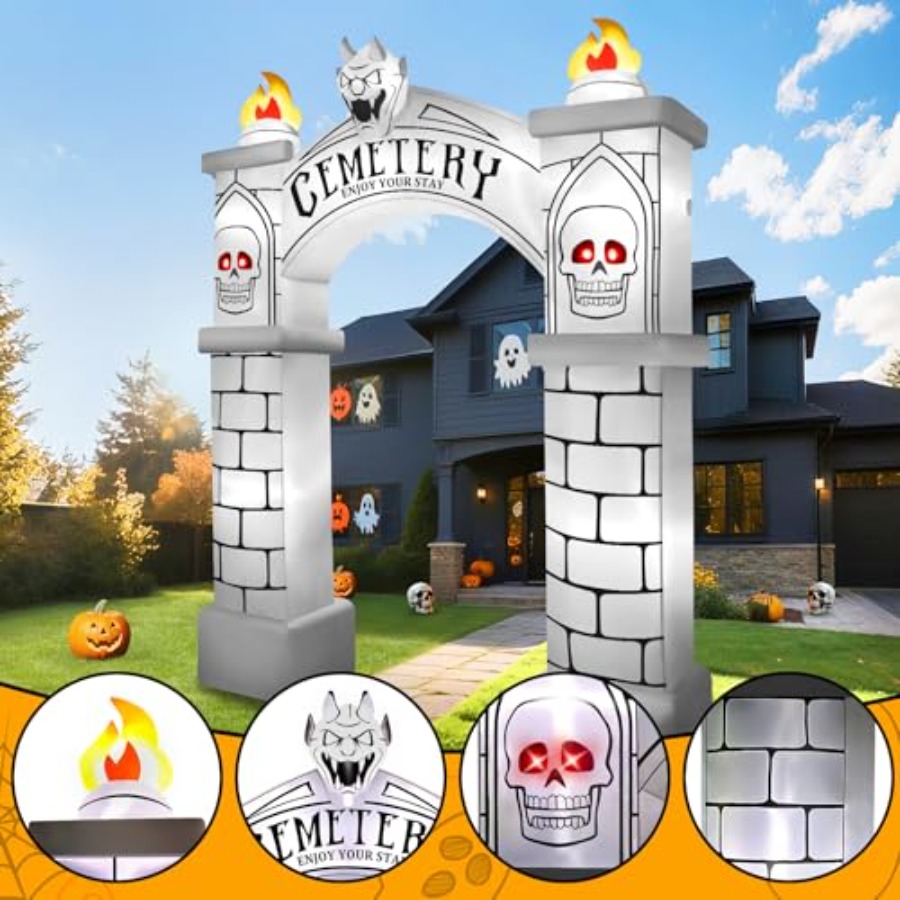 3 Meter Hoher Halloween-Bogen, – Outdoor Lighting Event Bewertung und Preis