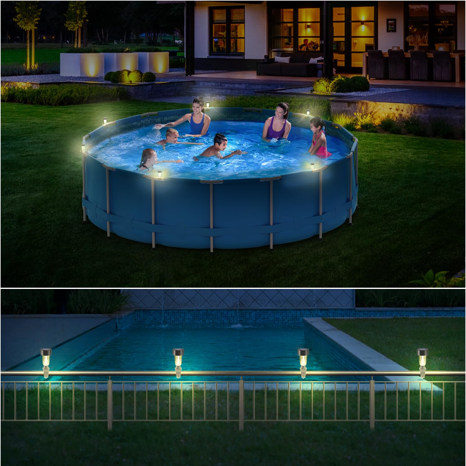 6er-Pack Solar-Pool-Lichtrahme – Pond Light Submersible Bewertung und Preis