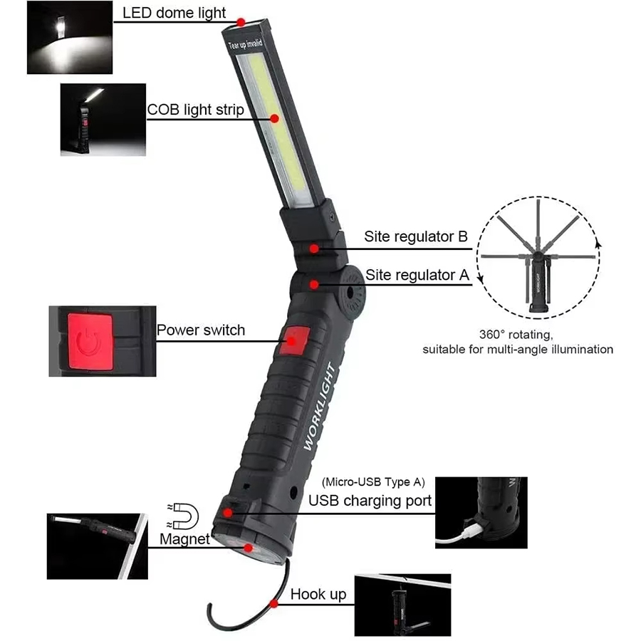 Tragbare LED-Taschenlampe mit  – Outdoor Lighting For Camping Bewertung und Preis