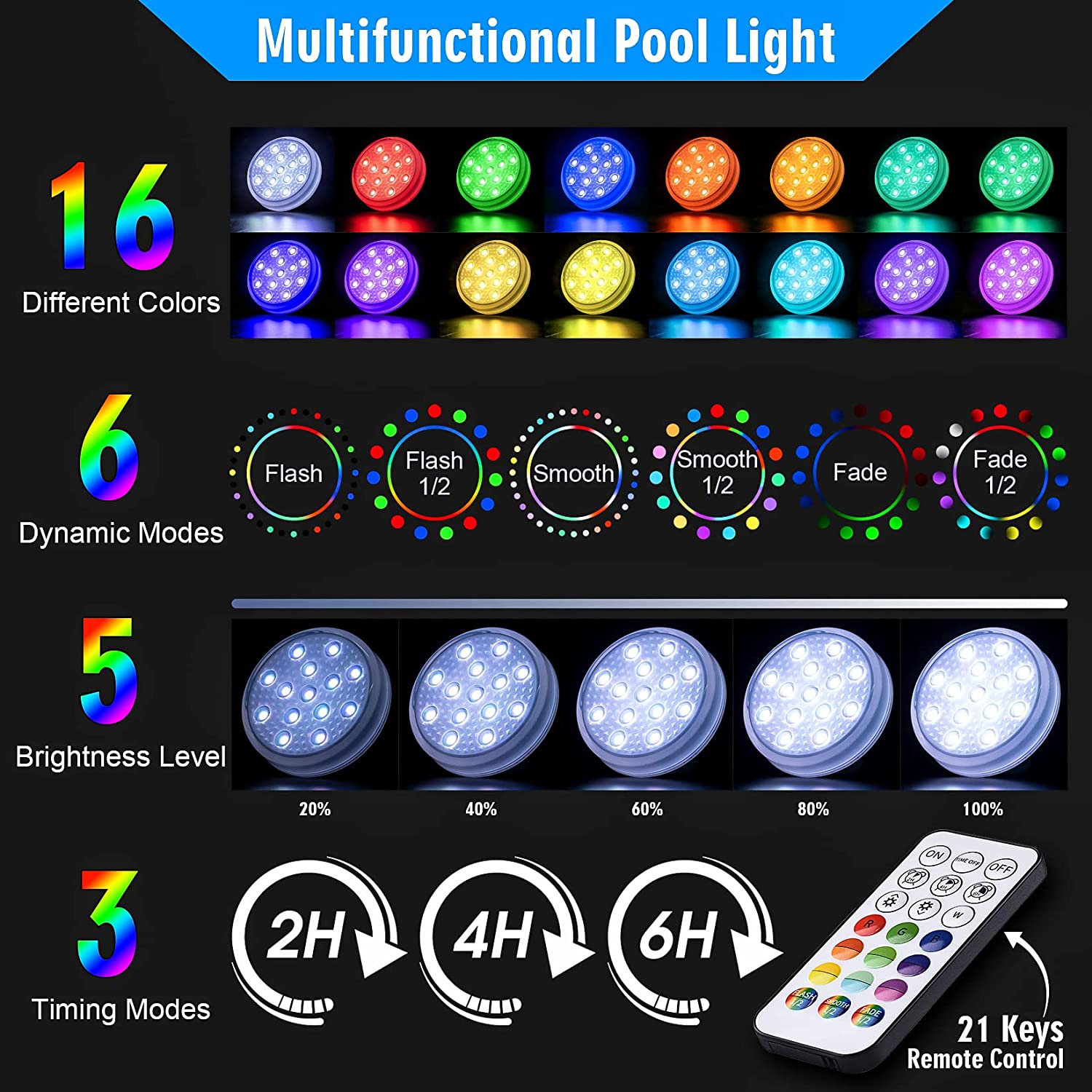 Wiederaufladbare Unterwasser-T – Pond Light Submersible Bewertung und Preis