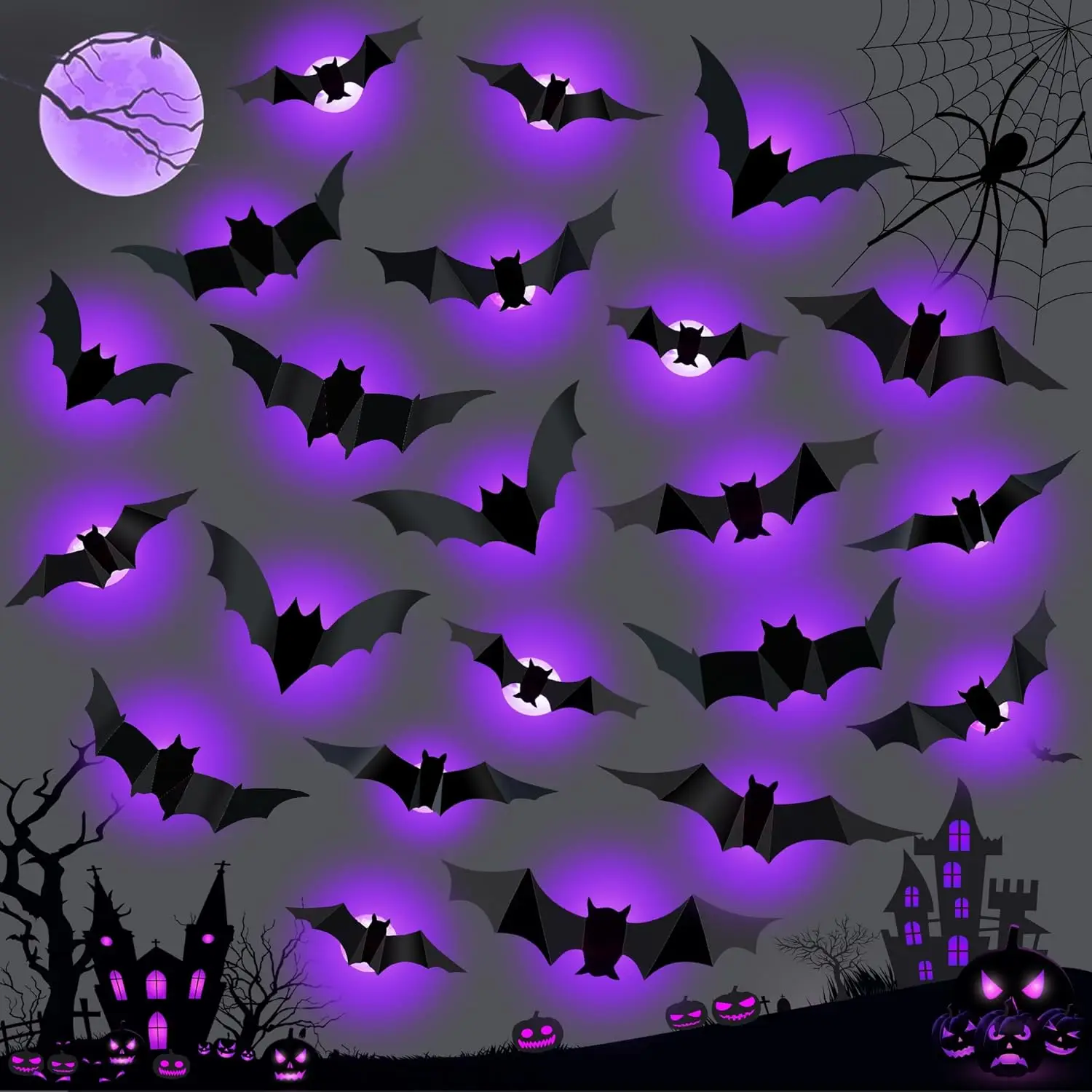 Halloween-LED-Fledermäuse, Spi – Outdoor Lighting Event Bewertung und Preis