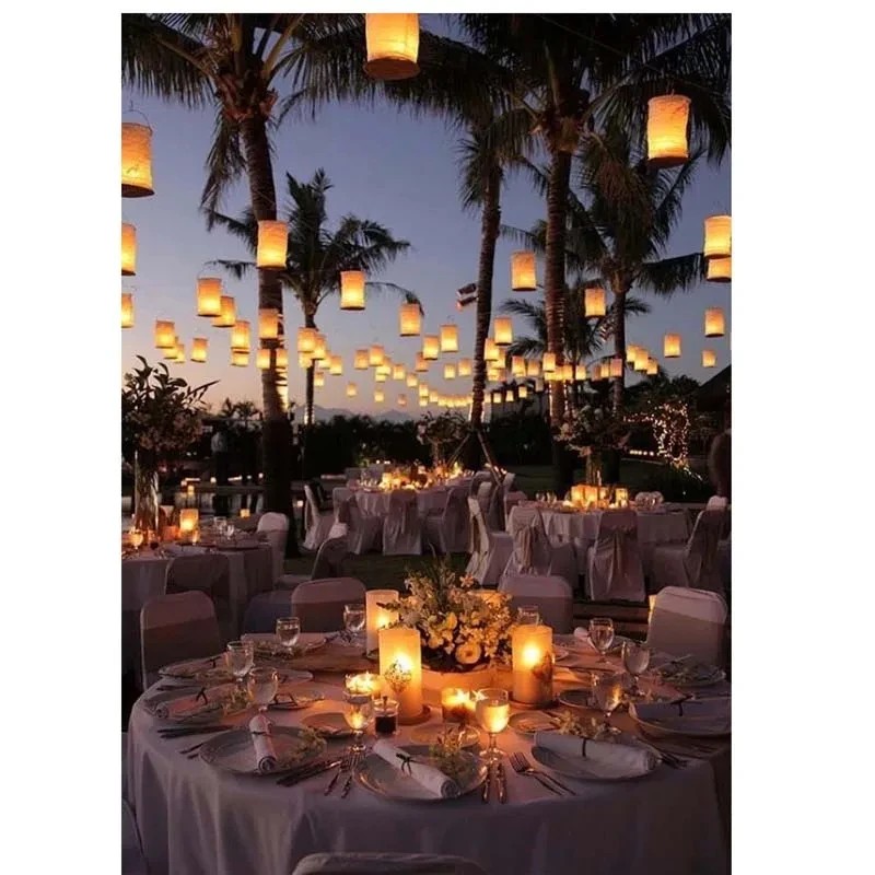 Hochwertige 4-teilige DIY Weiß – Outdoor Lighting Event Bewertung und Preis
