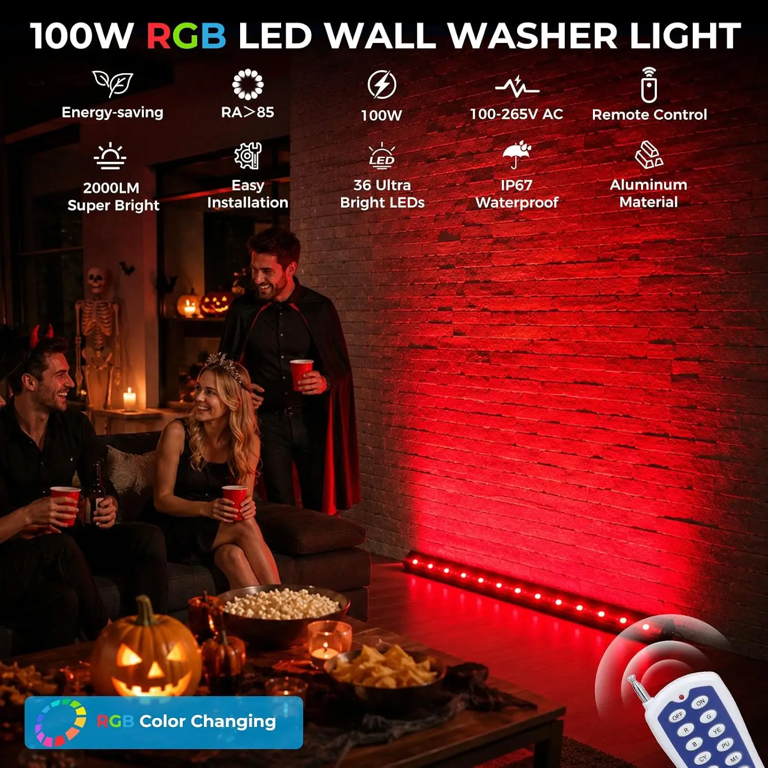 2er-Pack RGB-Wandfluterleuchte – Outdoor Lighting Remote Control Bewertung und Preis