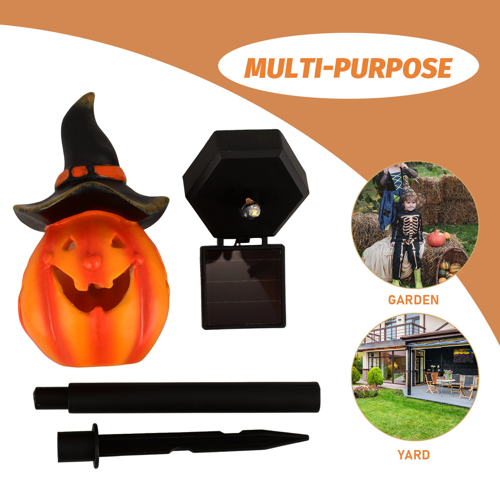 Halloween-Kürbis-Solar-Gartenl – Outdoor Lighting Halloween Bewertung und Preis