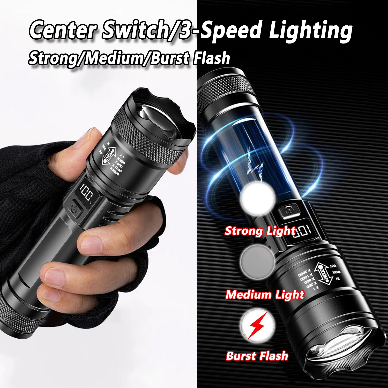 Ultrahelle LED-Taschenlampe, 2 – Outdoor Lighting Black Bewertung und Preis