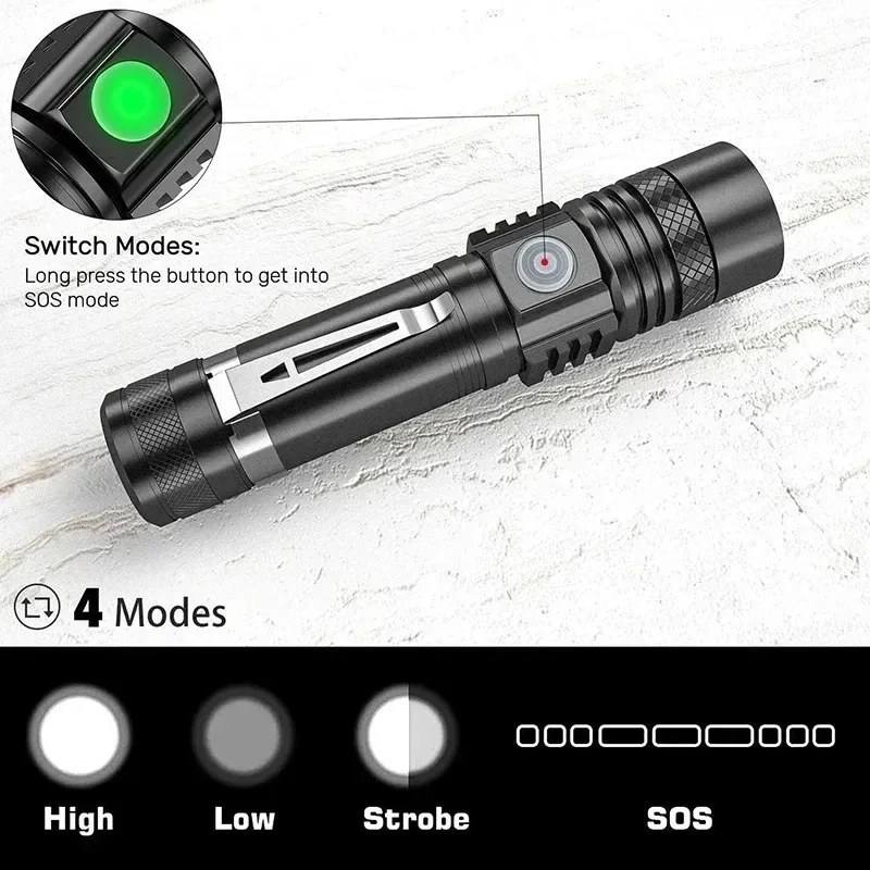 T6 LED Wiederaufladbare Tasche – Outdoor Lighting Black Bewertung und Preis