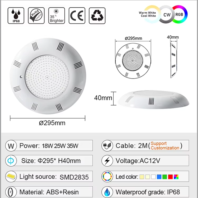 Neueste Vollharz gefüllt 295mm – Pond Light Submersible Bewertung und Preis