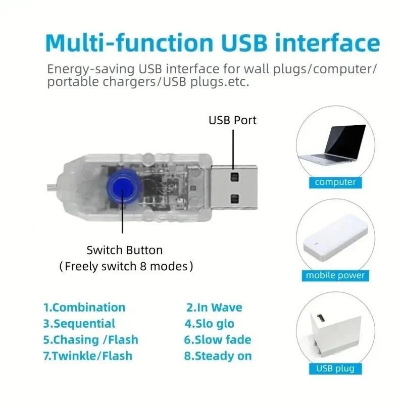 USB-betriebene 200-LED-Stern-W – Xmas Outdoor Lighting Decorations Bewertung und Preis