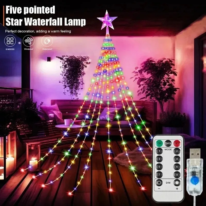USB-betriebene 200-LED-Stern-W – Xmas Outdoor Lighting Decorations Bewertung und Preis