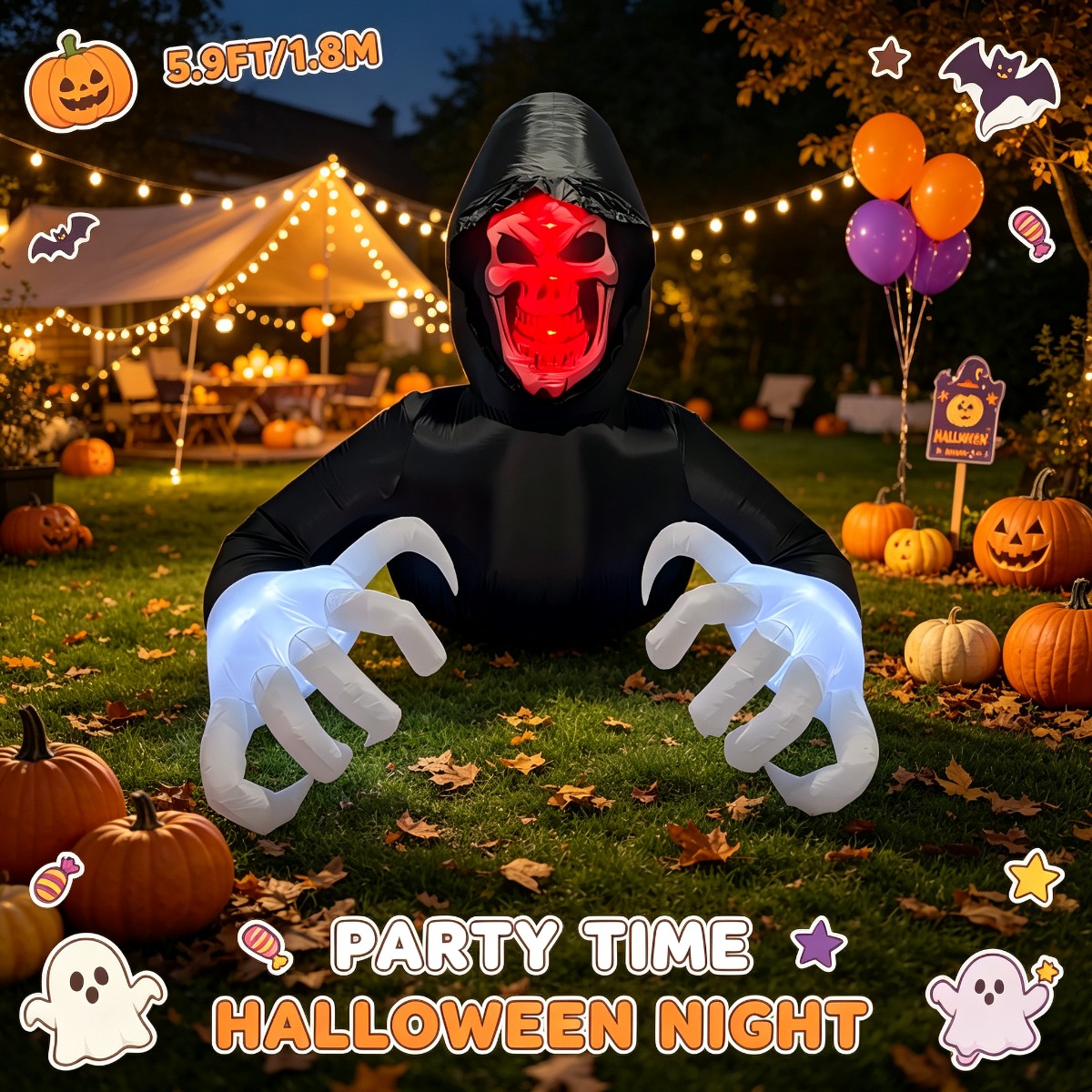 Halloween Leuchtender Aufblasb – Outdoor Lighting Halloween Bewertung und Preis