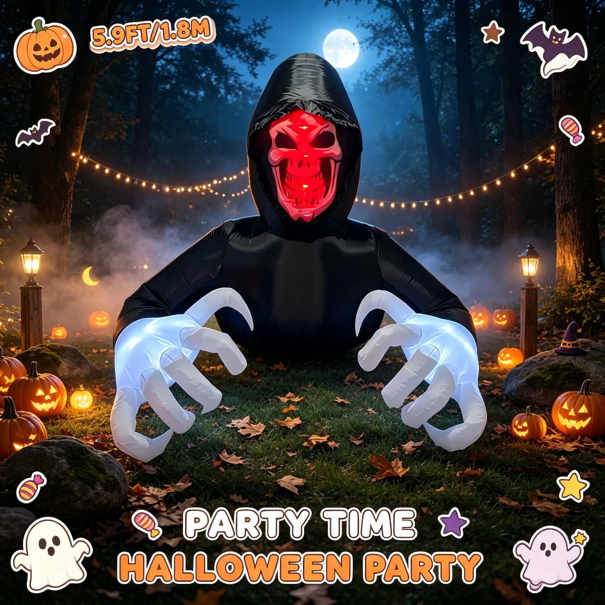 Halloween Leuchtender Aufblasb – Outdoor Lighting Halloween Bewertung und Preis