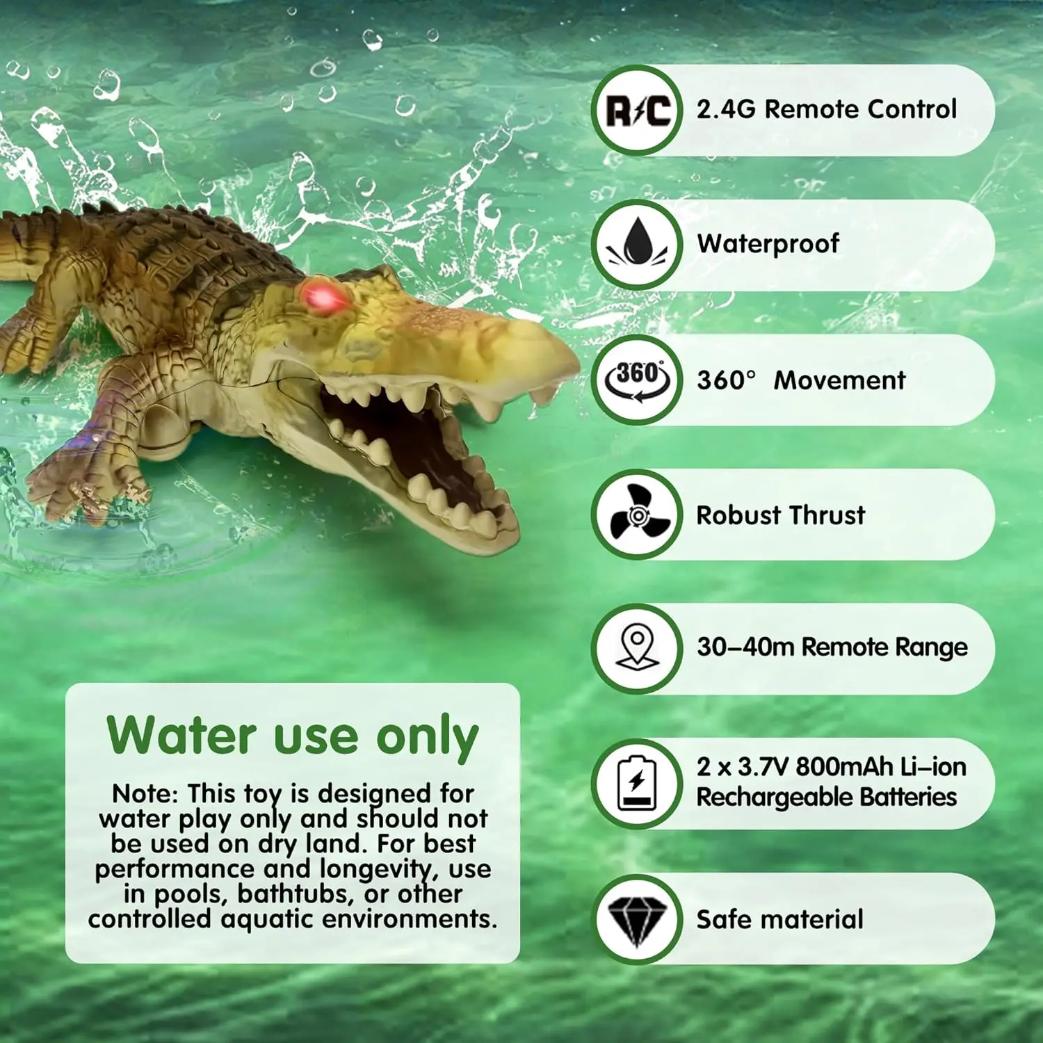 Ferngesteuertes Krokodil-Wasse – Pond Light Submersible Bewertung und Preis